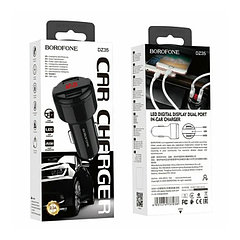 АЗУ BOROFONE DZ35 Digital display car charger (Black)