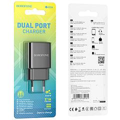 СЗУ BOROFONE BA53A Powerway dual port charger(EU) (black)