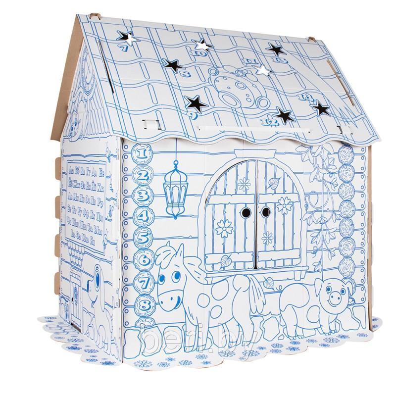 DOM1C Детский игровой домик-раскраска Dream Makers 115х110х100 см (картонный, сборный) - фото 3 - id-p155102530