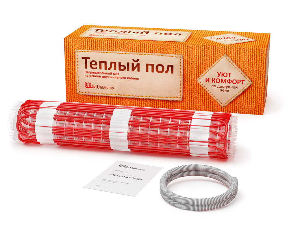 Warmstad 2,7 м2Теплый пол. Нагревательный мат