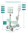 Самокат-беговел детский трехколесный с сидением и подножками 5 в 1 мятный, фото 2