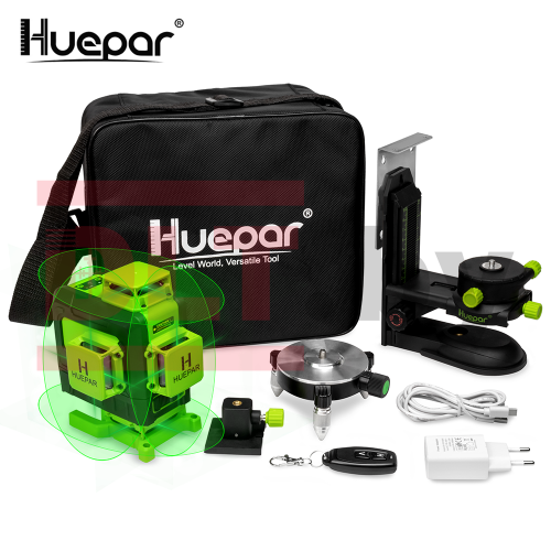 Huepar Лазерный уровень (нивелир) Huepar HP-904DG - фото 1 - id-p154330636
