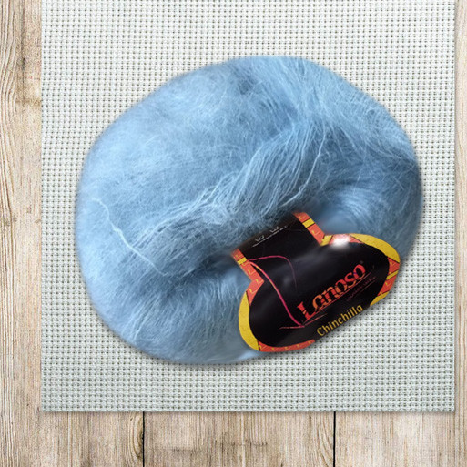 Lanoso "Chinchilla" (Ланосо "Шиншилла"), 822-голубой, набор-5шт