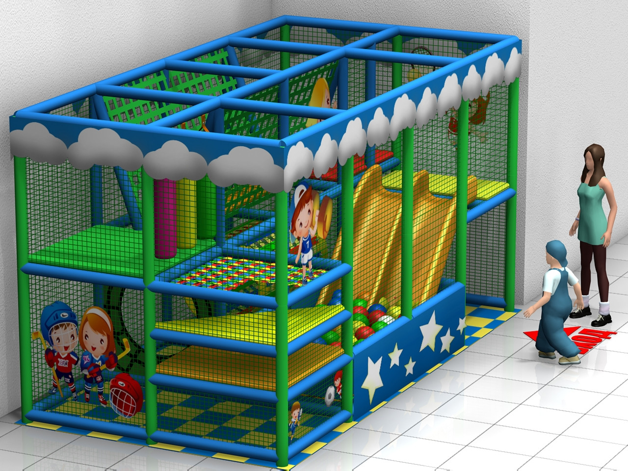 Детский игровой лабиринт 5×2,5×2,7м - фото 2 - id-p2338818
