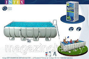Каркасный бассейн Intex 28350/54182 Ultra Frame 400x200x100 см, фильтр-насос, лестница,купить в Минске
