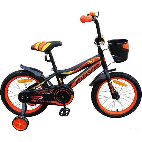 Велосипед Favorit Biker 14" (2019) Black/Orange BIK-14OR - фото 1 - id-p155181140