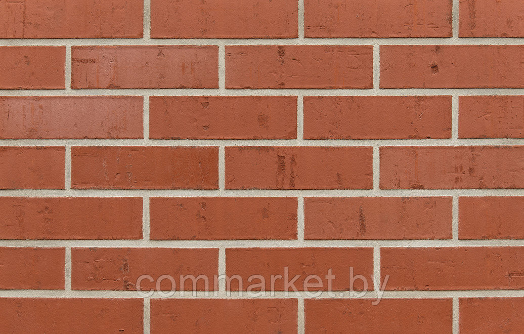 Кирпич клинкерный MelboКurne красный натуральный реновационный R26