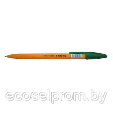 Ручка шариковая I-NOTE, пластиковый желтый корпус, 0,5мм, зеленая,арт. IBP303/GN