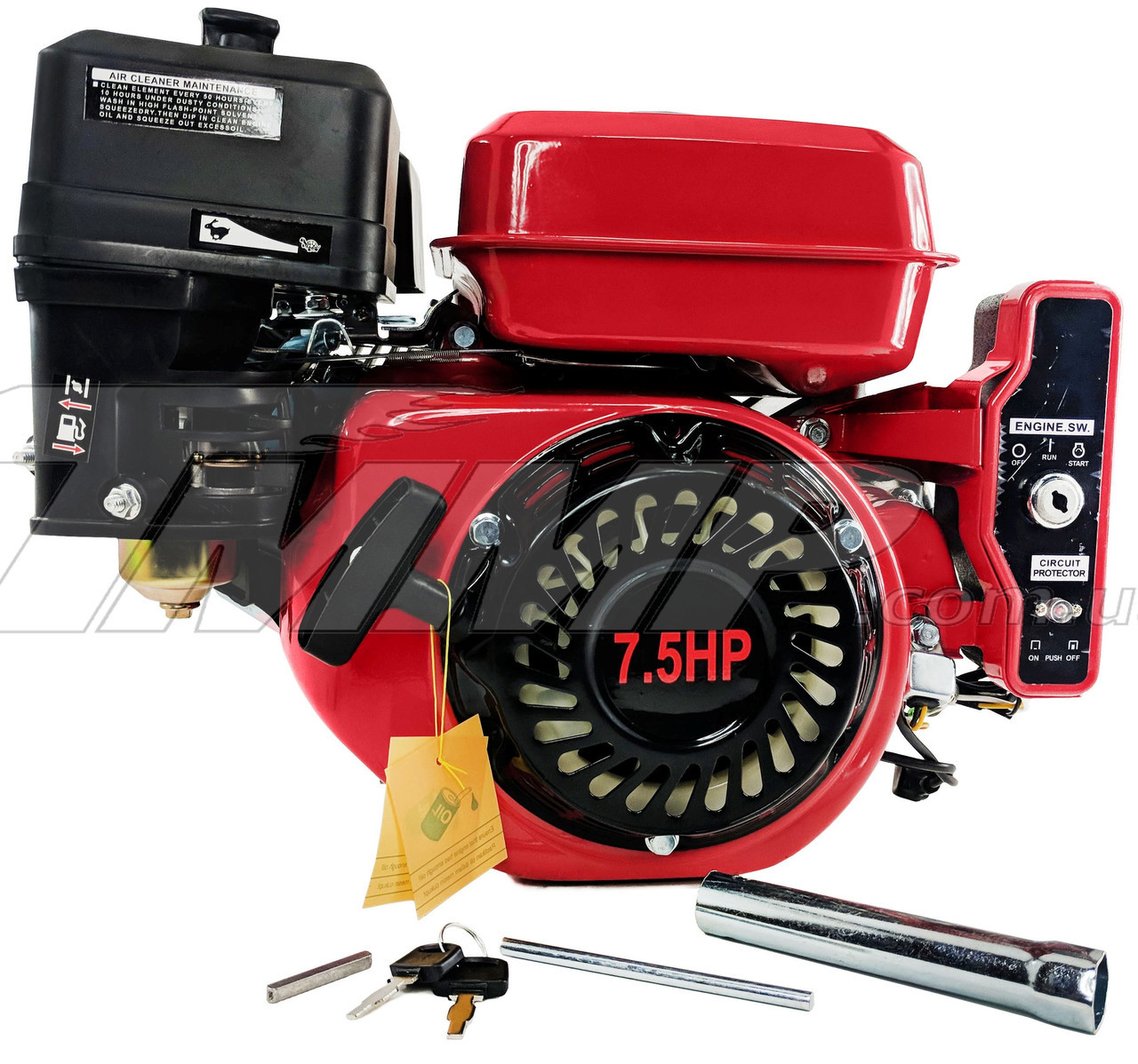 Двигатель 170F  d=25mm под шлиц  (7,5 HP, датчик масла , бумажный фильтр)