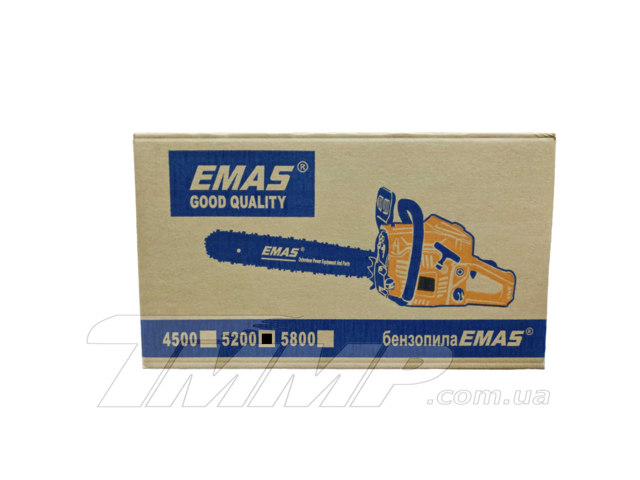 Бензопила Гудлак EMAS 5200 (лёгкий пуск, подкачка карбюратора, номерная , 2 шины EMAS 18&#34;, 2 цепи Picco) - фото 1 - id-p155201434