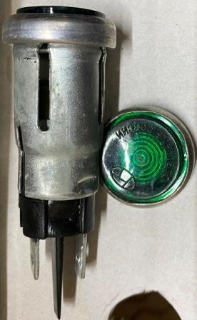Глазок панели приборов МТ зелёный с лампочкой - фото 1 - id-p155202962