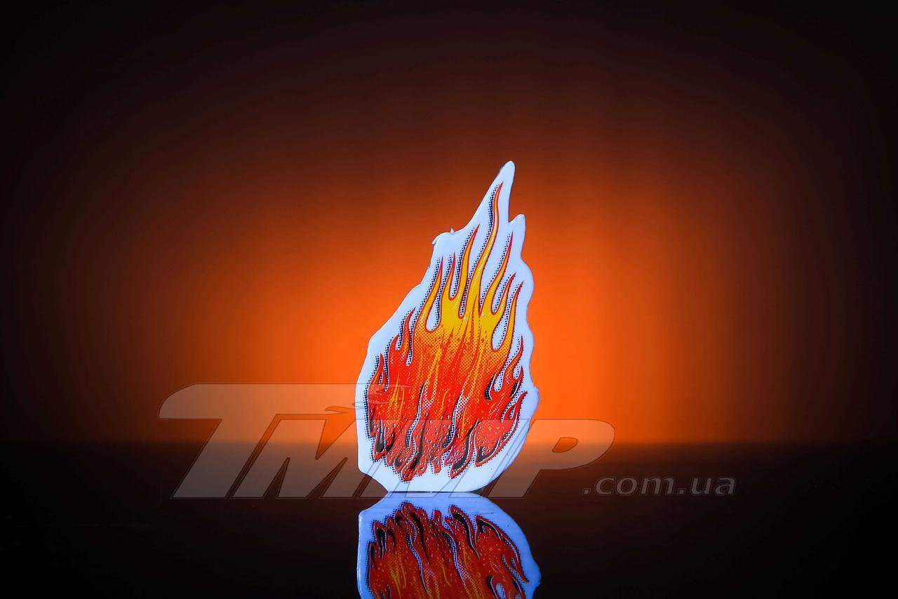 Наклейка &#34;ПЛАМЯ&#34; (красное) 16×9 см (пара) Артикул: I-1029  Описание:  Наклейка &#34;ПЛАМЯ&#34;