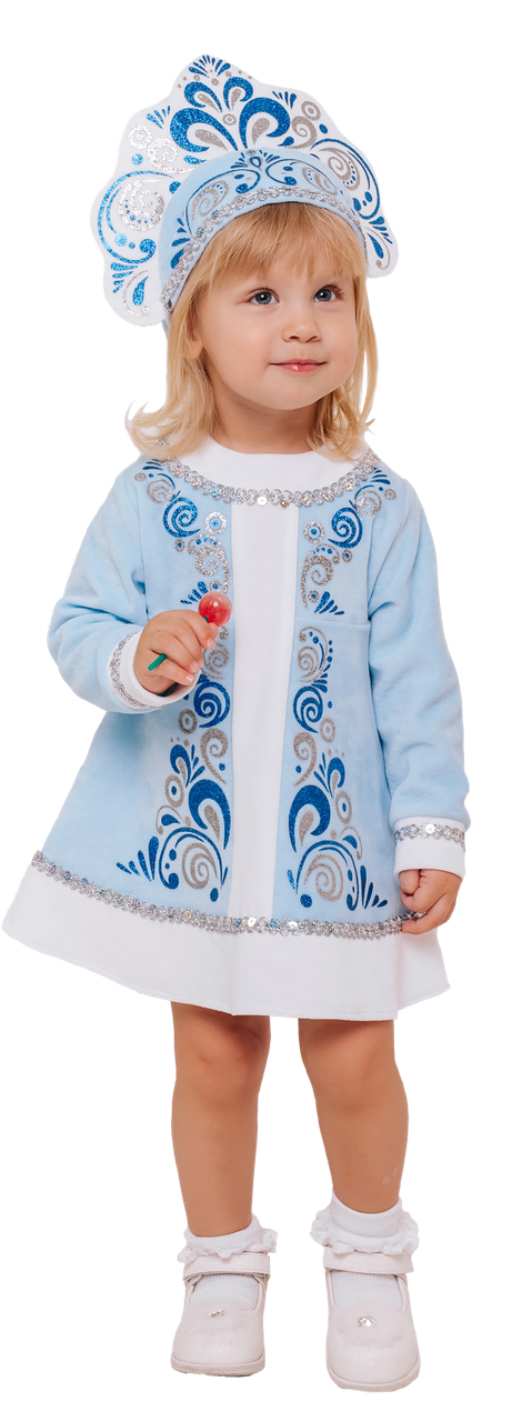 Детский карнавальный костюм Снегурочка Пуговка 6020 к-21 - фото 2 - id-p155205668