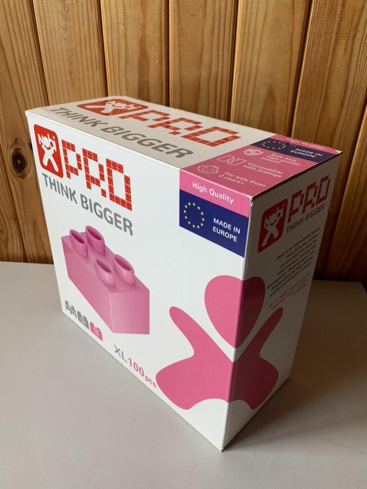 Конструктор-кубики NOBI PRO M 30 деталей розовый (Европа) - фото 1 - id-p155201606