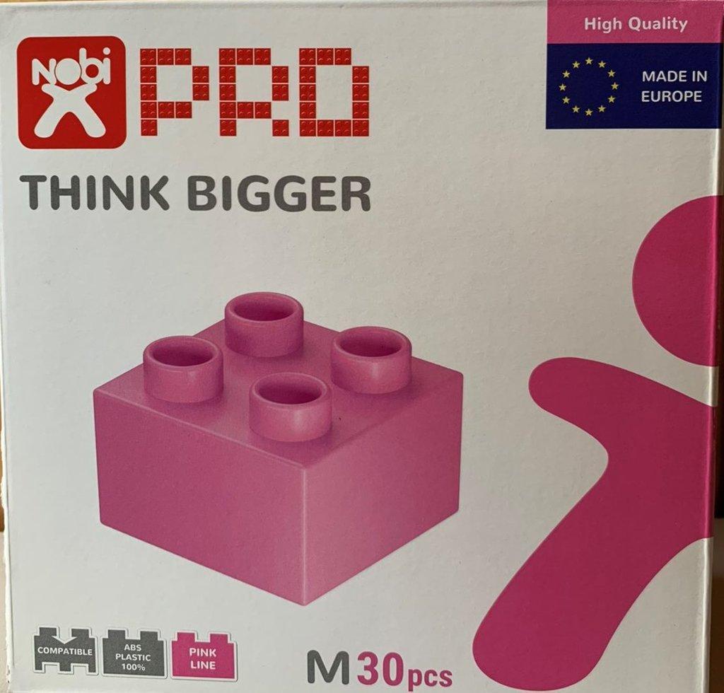 Конструктор-кубики NOBI PRO M 30 деталей розовый (Европа) - фото 2 - id-p155201606