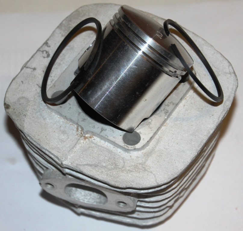 Цилиндр / поршневая дырчик в сборе полном d=47mm 80см3/80 сс веломотор керамика - фото 2 - id-p155200121