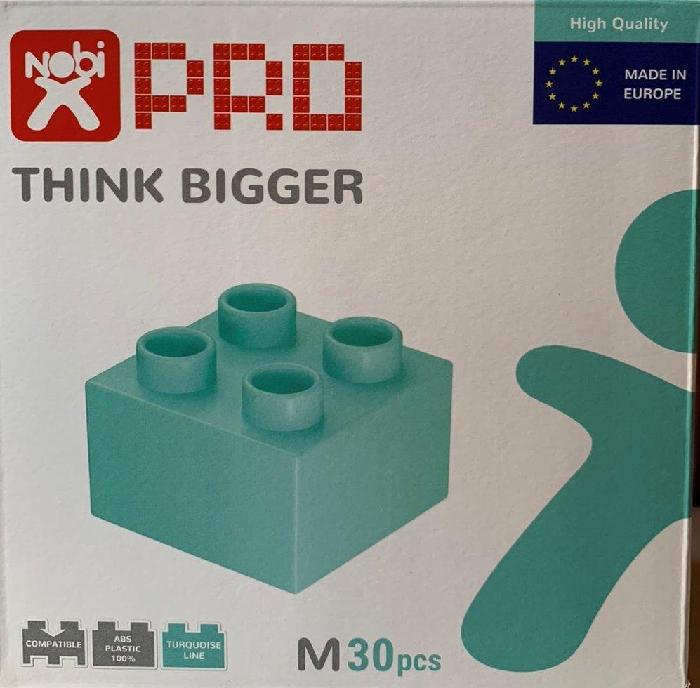 Конструктор-кубики NOBI PRO M 30 деталей бирюза (Европа) - фото 1 - id-p155201608