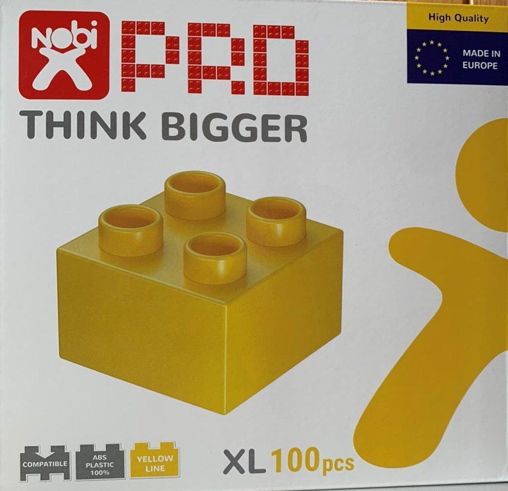 Конструктор-кубики NOBI PRO 100XL 100 деталей желтый v - фото 1 - id-p155201609
