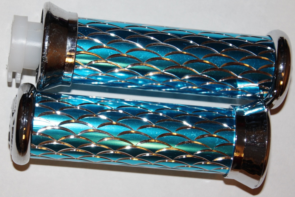 Ручки руля алюминиевые синие - фото 1 - id-p155203113