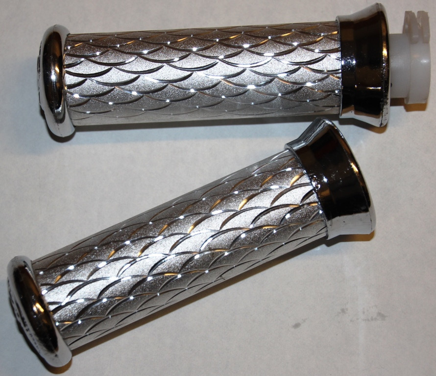 Ручки руля алюминиевые серебро - фото 1 - id-p155203117