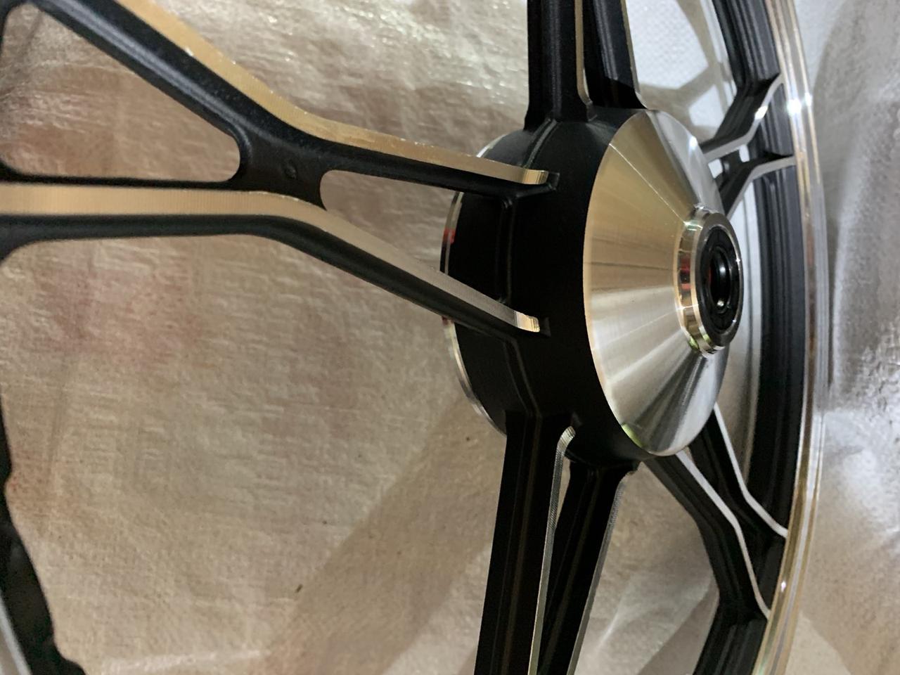 Диск колеса Дельта / Альфа передний чёрный литой - фото 3 - id-p155205103