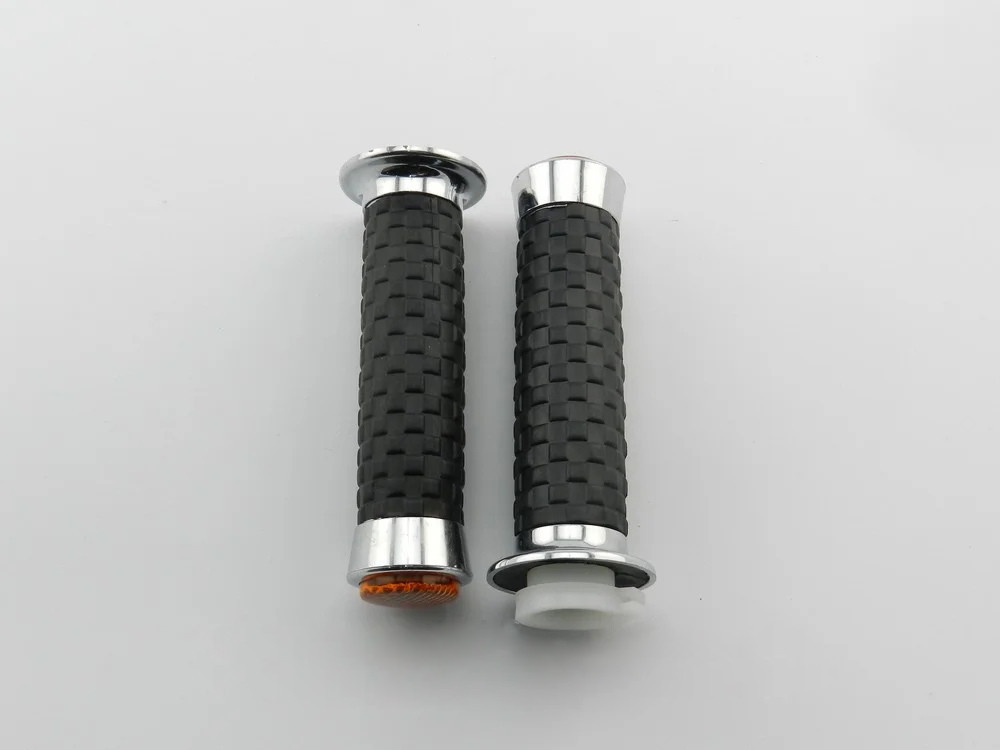 Ручки газа резиновые G черные с катафотом, пара - фото 1 - id-p155199049