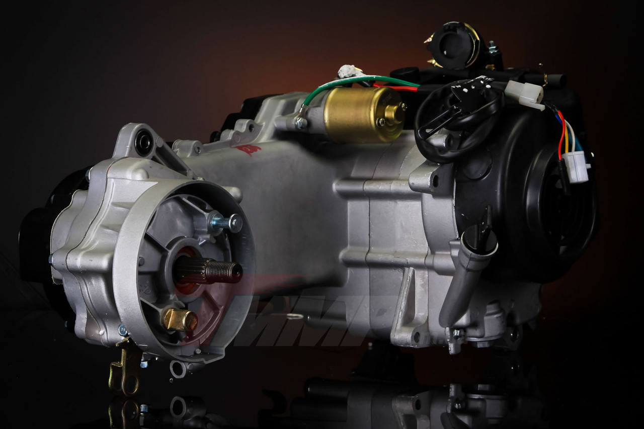 Двигатель для скутера - 80 куб 47мм 139qmb под 10ое колесо длинный вал, 2 амортизатора - фото 5 - id-p155205475