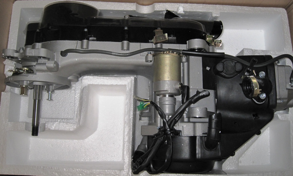 Двигатель в сборе 150куб 157QMJ (13"; колесо) под два амортизатора - фото 2 - id-p155205479
