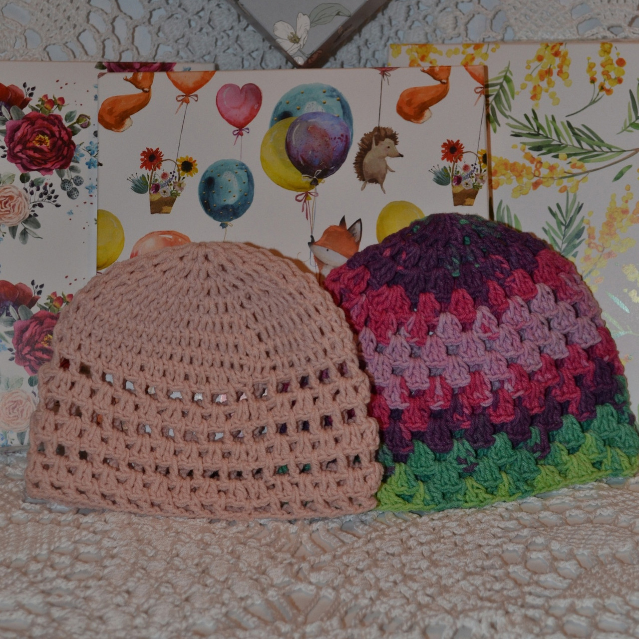 Комплект шапок для девочки - фото 8 - id-p121447882