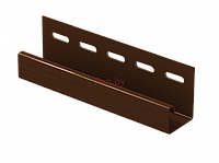 J-профиль для сайдинга Ю-пласт Корабельный брус Коричневый