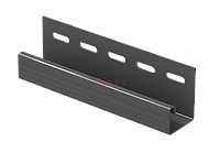 J-профиль для сайдинга Ю-пласт Корабельный брус Графитовый
