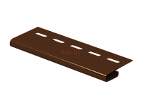 Финишная планка для сайдинга Ю-пласт Корабельный брус Коричневый
