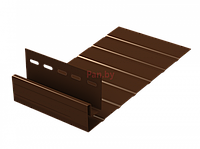 J-профиль с фаской для сайдинга Ю-пласт Корабельный брус Коричневый