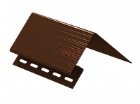 Околооконная планка для сайдинга Ю-пласт Корабельный брус Коричневый