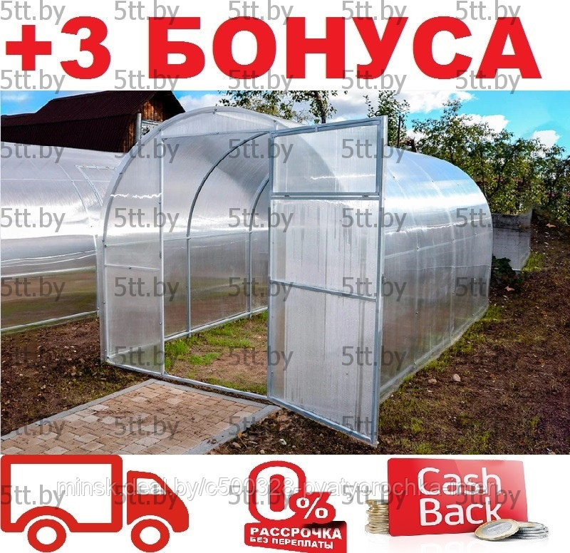 Теплица из поликарбоната Мини 20М-1Л 8 МЕТРОВ под заказ + 3 бонуса