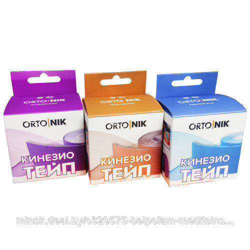 Кинезио тейп Ortonik, 5 см х 5 м. (бежевый), основа хлопок