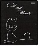 Тетрадь школьная в клетку. 12л, обложка картон, серия Cat and Mouse, фото 5