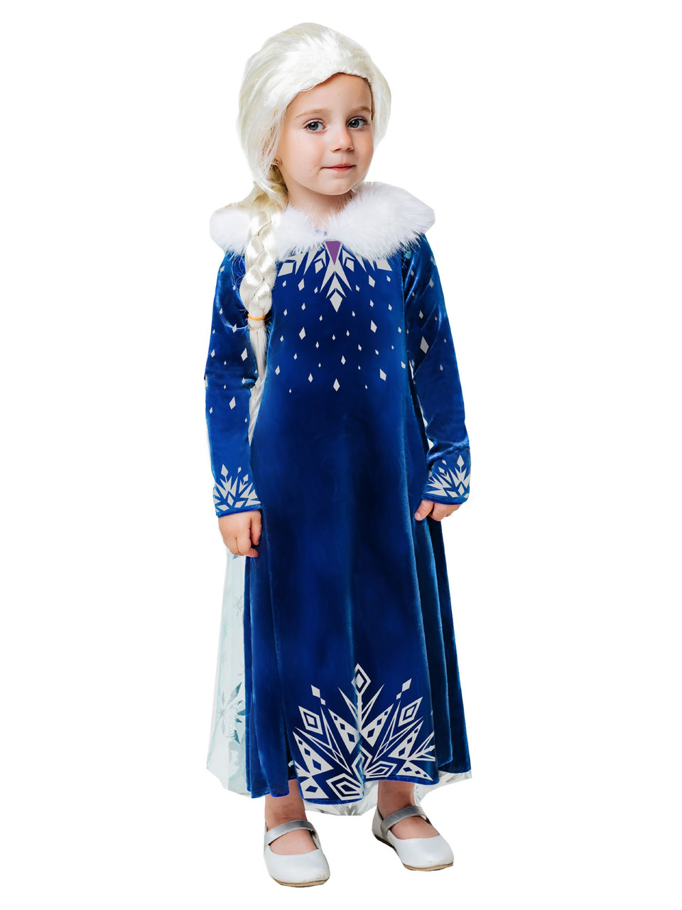 Карнавальный костюм детский Эльза зимнее платье Пуговка 9004 к-21, фото 1