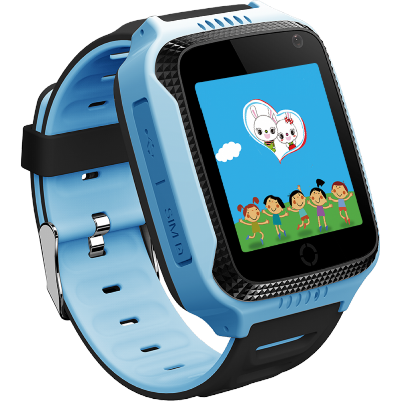 Детские умные часы Smart Baby Watch Q528 (черный с голубым)