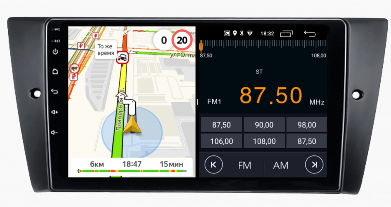 Штатная магнитола Parafar для BMW E90/E91/E92/E93 (2005-2012) на Android 11 (2/32Gb + 4G)