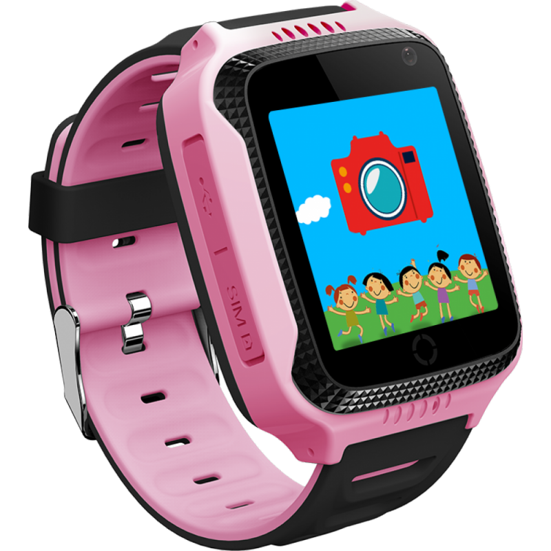 Детские умные часы Smart Baby Watch Q528 (черный с розовым)