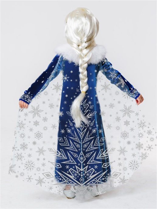 Карнавальный костюм детский Эльза зимнее платье Пуговка 9004 к-21 - фото 3 - id-p155269310