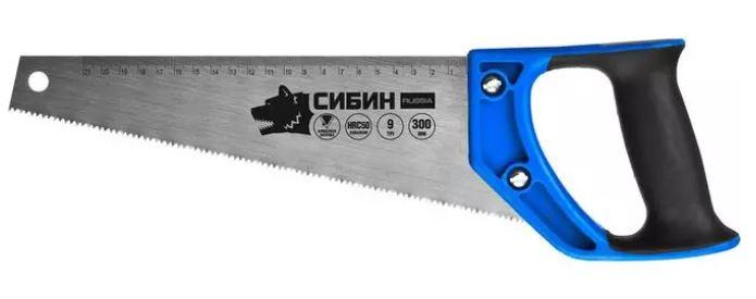 Ножовка по дереву компактная (пила) ТУЛБОКС 300 мм, шаг 9 TPI (3 мм), СИБИН