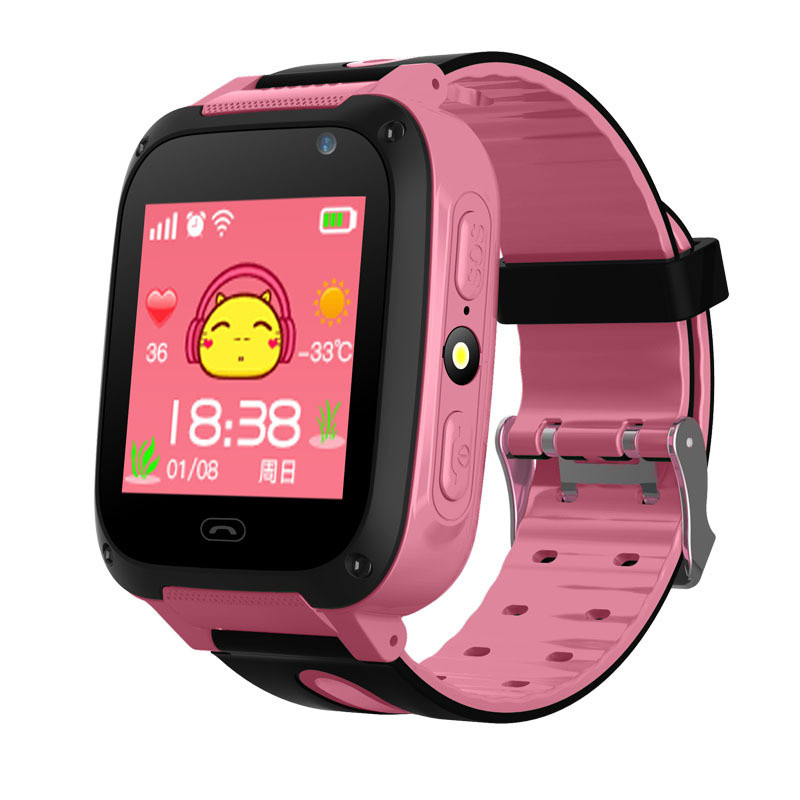 Детские умные часы Smart Baby Watch S4 (розовый с черным)