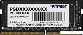 Оперативная память Patriot Signature Line 8GB DDR4 SODIMM PC4-25600 PSD48G320081S