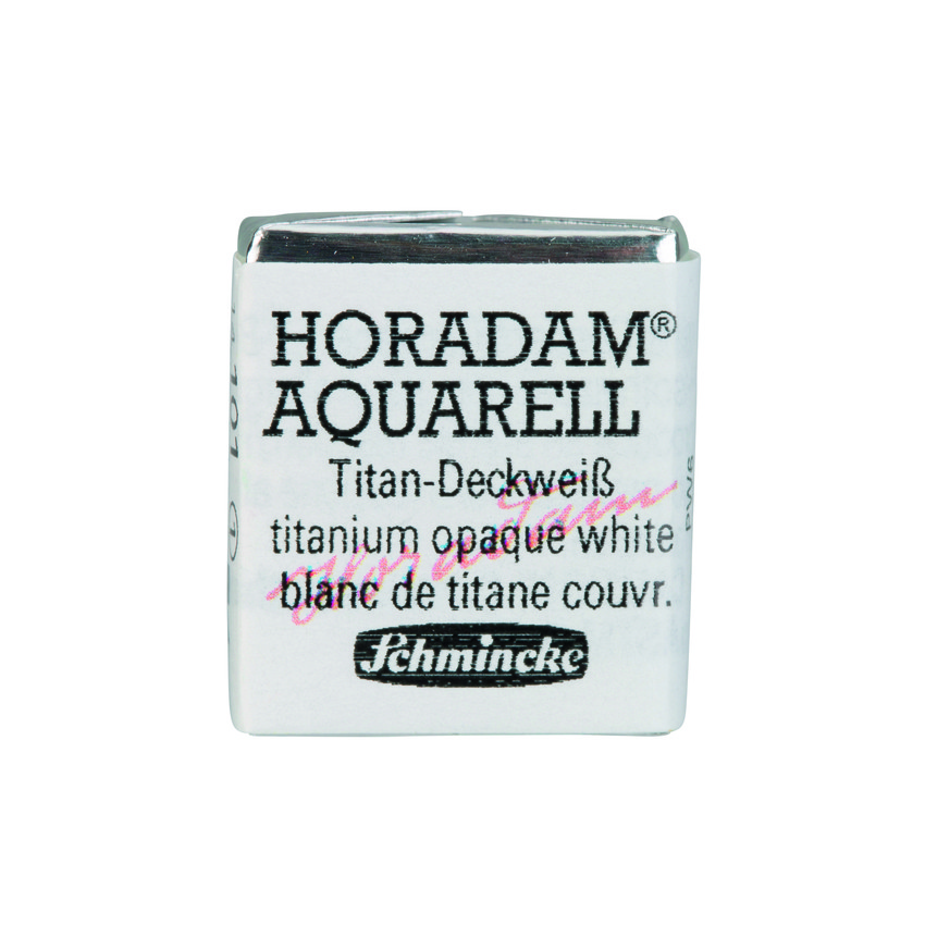 Акварель Schmincke Horadam, полукювета, белый титановый, titanium opaque white, №101