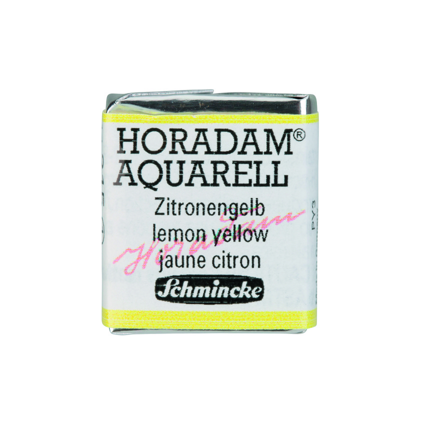 Акварель Schmincke Horadam, полукювета, лимонный желтый, lemon yellow, №215