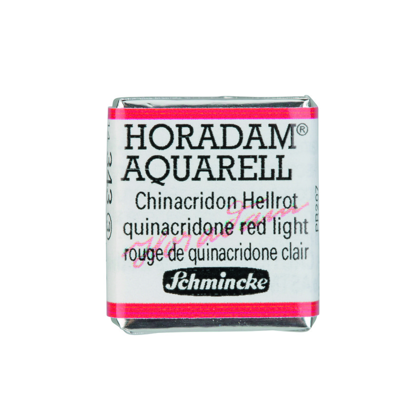 Акварель Schmincke Horadam, полукювета, хинакридон красный светлый, quinacridone red light, №343