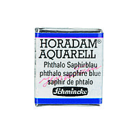 Акварель Schmincke Horadam, полукювета, сапфировый голубой ФЦ, phthalo sapphire blue, №477