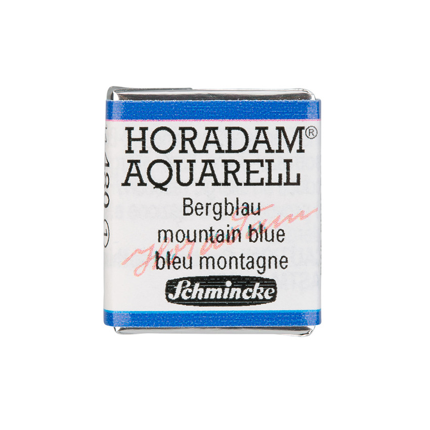 Акварель Schmincke Horadam, полукювета, синий горный, mountain blue, №480
